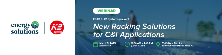 ESAS K2 Systems webinar on Commercial Racking Solutions