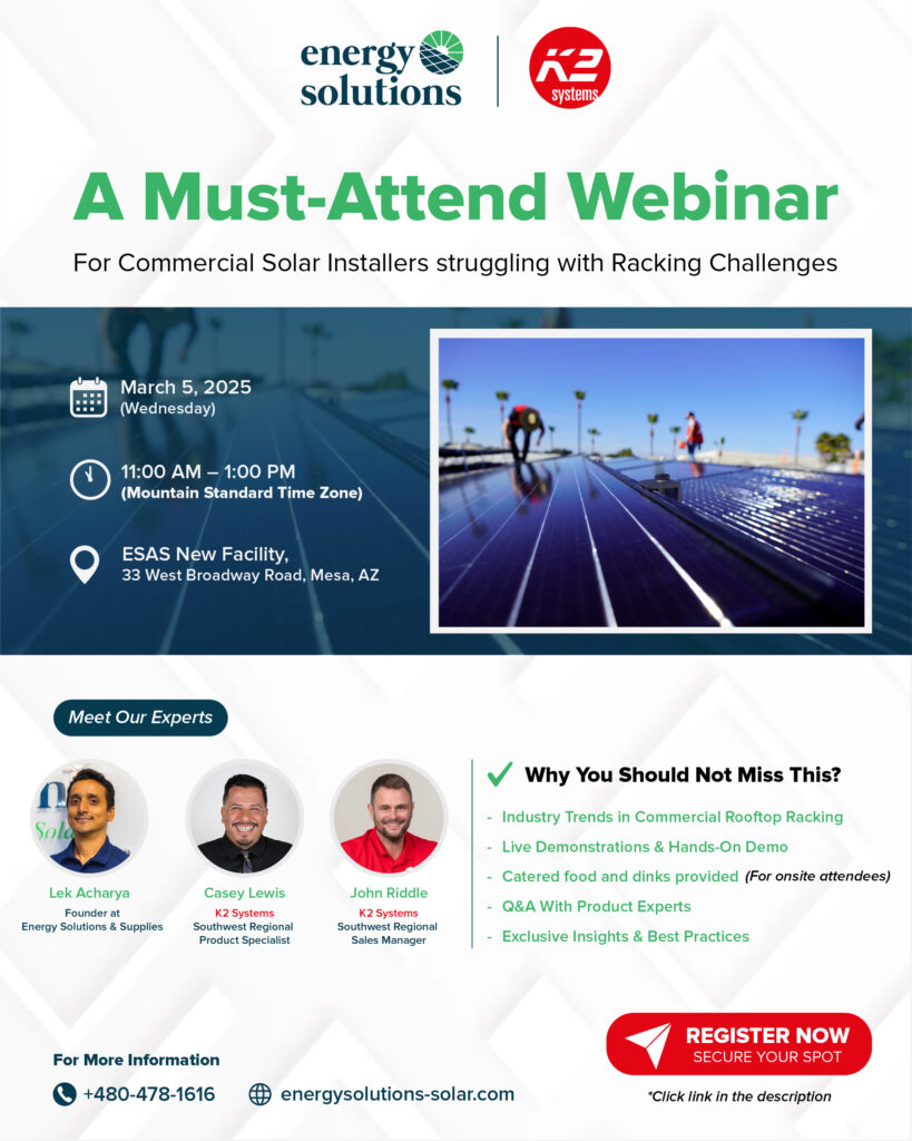 ESAS K2 Systems webinar on Commercial Racking Solutions