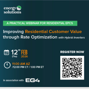 Residential Rate Optimization Webinar, Energy Solutions and Supplies , EG4 Electronics